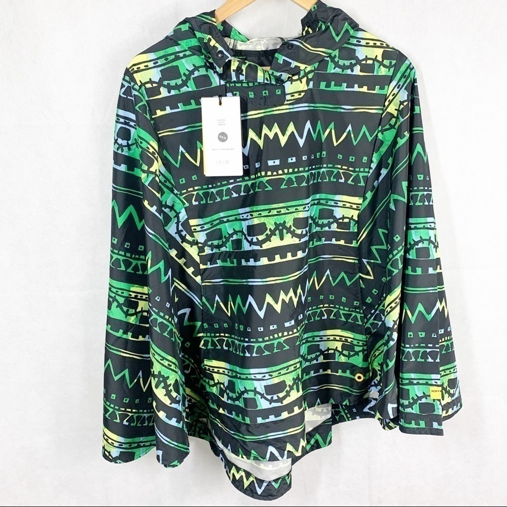 Herschel Hoffman California Fabric Packable lightweight Raincoat Poncho